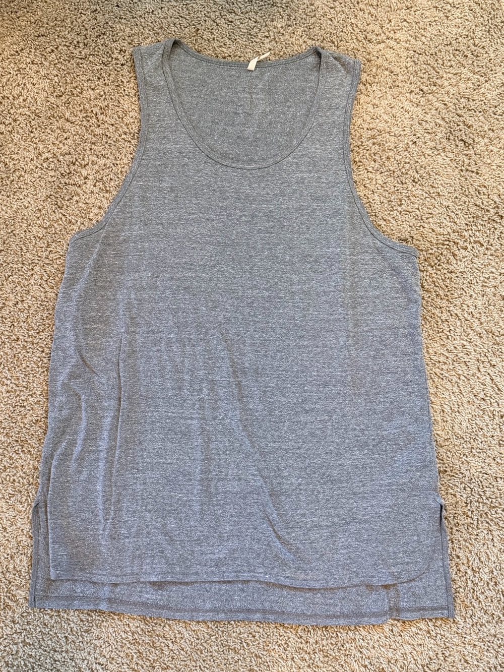 Fear of God FOG Essentials Mens Heather Gray Longline Tank Top